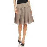Unifarbene Malito Mini Leinenröcke aus Leinen für Damen Größe M für den für den Sommer 