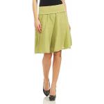 Hellgrüne Unifarbene Malito Mini Leinenröcke aus Leinen für Damen Größe M für den für den Sommer 