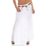 Weiße Elegante Malito Maxi Kunstlederröcke aus Baumwolle für Damen Größe XS für den für den Sommer 