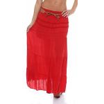 Rote Elegante Malito Maxi Kunstlederröcke aus Baumwolle für Damen Größe XS für den für den Sommer 