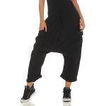 Reduzierte Schwarze Unifarbene Malito Freizeithosen aus Leinen für Damen Größe XS Weite 34 