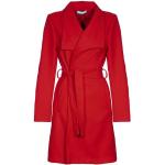 Rote Unifarbene Malito Maxi Kapuzenmäntel aus Jersey mit Kapuze für Damen Größe XL für den für den Herbst 