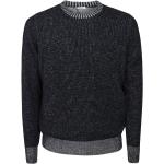 Reduzierte Schwarze malo Rundhals-Ausschnitt Kaschmir-Pullover aus Wolle für Herren Größe 3 XL 