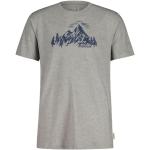 Graue Unifarbene Maloja Bio T-Shirts aus Jersey für Herren Größe M 