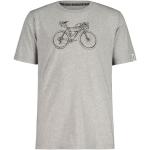 Graue Melierte Maloja Bio T-Shirts aus Jersey für Herren Größe XL 