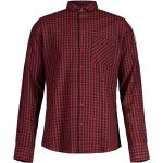 Reduzierte Rote Karo Langärmelige Maloja Hemden mit Kent-Kragen mit Knopf für Herren Größe XL 