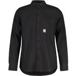 Schwarze Langärmelige Maloja Button Down Kragen Shirts mit Tasche für Herren Größe S 