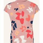 Hellorange Blumenmuster Maloja Bio T-Shirts mit Blumenmotiv aus Baumwolle für Damen Größe S 