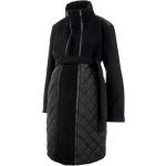 Schwarze Gesteppte Stehkragen Damensteppmäntel mit Reißverschluss Größe M für den für den Winter 