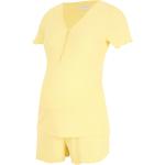 Gelbe Umstandspyjamas aus Polyester für Damen Größe L 2-teilig 