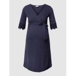 Marineblaue MAMA LICIOUS Mini V-Ausschnitt Minikleider & kurze Kleider aus Jersey für Damen Größe L 