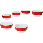 Rote MamboCat Runde Snackschalen glänzend aus Porzellan mikrowellengeeignet 6-teilig 6 Personen 
