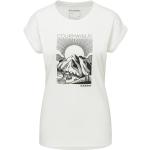 Weiße Sportliche Mammut Courmayeur T-Shirts mit Alpen-Motiv für Damen Größe M 