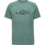 Grüne Sportliche Mammut T-Shirts mit Alpen-Motiv für Herren Größe M 
