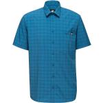 Blaue Kurzärmelige Mammut Lenni Shirts mit Tasche mit Knopf für Herren Größe 3 XL für den für den Sommer 