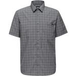 Hellgraue Kurzärmelige Mammut Lenni Shirts mit Tasche mit Knopf aus Polyester für Herren Größe XL für den für den Sommer 