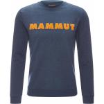 Cyanblaue Melierte Sportliche Mammut Wing Herrensweatshirts Größe S 