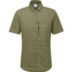 Grüne Kurzärmelige Mammut Shirts mit Tasche mit Reißverschluss aus Polyamid für Herren Größe S 