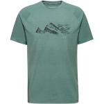 Reduzierte Türkise Sportliche Langärmelige Mammut T-Shirts mit Alpen-Motiv aus Polyester für Herren Größe L 