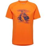 Orange Sportliche Kurzärmelige Mammut T-Shirts aus Polyester für Herren Größe L 