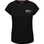 Reduzierte Schwarze Kurzärmelige Bio T-Shirts aus Baumwollmischung für Damen Größe L 