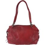 Rote manbefair Nachhaltige Herrentaschen mit Reißverschluss aus Leder klein 