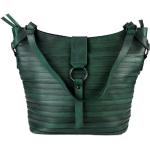 Grüne Vintage manbefair Nachhaltige Lederhandtaschen mit Reißverschluss aus Leder für Herren 