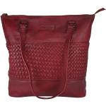 Rote manbefair Nachhaltige Herrentaschen mit Schweden-Motiv mit Reißverschluss aus Leder 