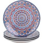 Blaues Boho Porzellan-Geschirr aus Keramik 
