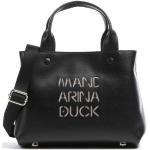 Reduzierte Schwarze Mandarina Duck Lederhandtaschen aus Kalbsleder für Damen 