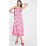 Reduzierte Rosa Mango V-Ausschnitt Kleider mit Schlitz für Damen Größe M 