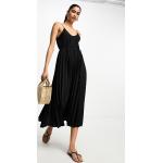 Reduzierte Schwarze Elegante Mango U-Boot-Ausschnitt Sommerkleider für Damen Größe XS für den für den Sommer 