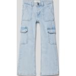 Hellblaue Mango Boot Cut Jeans für Kinder mit Reißverschluss aus Baumwolle für Mädchen Größe 146 