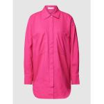 Reduzierte Pinke Unifarbene Mango Hemdblusen für Damen Größe L 