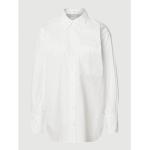 Reduzierte Weiße Unifarbene Mango Hemdblusen aus Baumwolle für Damen Größe L 