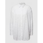 Reduzierte Weiße Unifarbene Mango Hemdblusen aus Baumwolle für Damen Größe M 