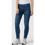 Dunkelblaue Mango Slim Fit Jeans mit Reißverschluss aus Baumwollmischung für Damen Größe S 