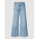 Reduzierte Hellblaue Melierte Loose Fit Mango Baggy Jeans & Loose Fit Jeans mit Reißverschluss aus Baumwolle für Damen Größe S 