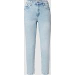 Hellblaue Melierte Loose Fit Mango Baggy Jeans & Loose Fit Jeans mit Reißverschluss aus Baumwolle für Damen Größe XS 