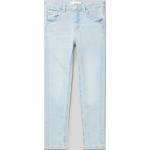 Hellblaue Mango Skinny Jeans für Kinder mit Reißverschluss aus Baumwollmischung für Mädchen Größe 140 