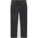 Schwarze Mango Straight Leg Jeans für Kinder aus Baumwollmischung für Jungen Größe 116 