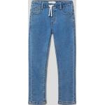 Blaue Mango Straight Leg Jeans für Kinder aus Baumwollmischung für Jungen Größe 116 