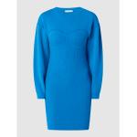 Reduzierte Blaue Mango Strickkleider mit Meer-Motiv aus Viskose für Damen Größe XS 