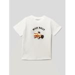 Reduzierte Offwhitefarbene Mango Pailletten Shirts für Kinder mit Pailletten aus Baumwolle für Jungen Größe 152 