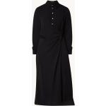 Schwarze Unifarbene Mango Midikleider & knielange Kleider aus Polyester für Damen Größe S 