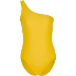 Gelbe One Shoulder Damenbadeanzüge Größe M 