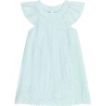 Blaue Gepunktete Elegante Manguun U-Ausschnitt Kinderblusenkleider & Kinderhemdkleider Größe 104 