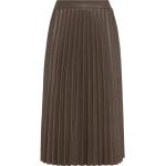Braune Unifarbene Elegante Manguun Collection Festliche Röcke aus Leder für Damen Größe S 
