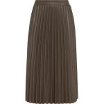 Braune Unifarbene Elegante Manguun Collection Festliche Röcke aus Leder für Damen Größe M 