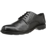 Schwarze Business Manitu Derby Schuhe mit Schnürsenkel für Herren Größe 43 